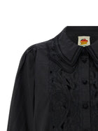 FARM Rio Black Embroidered Shirt Black, view 3