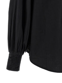FARM Rio Black Embroidered Shirt Black, view 4