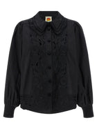 FARM Rio Black Embroidered Shirt Black