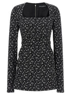 Dolce &amp; Gabbana Black Flower Dress Black