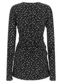 Dolce &amp; Gabbana Black Flower Dress Black