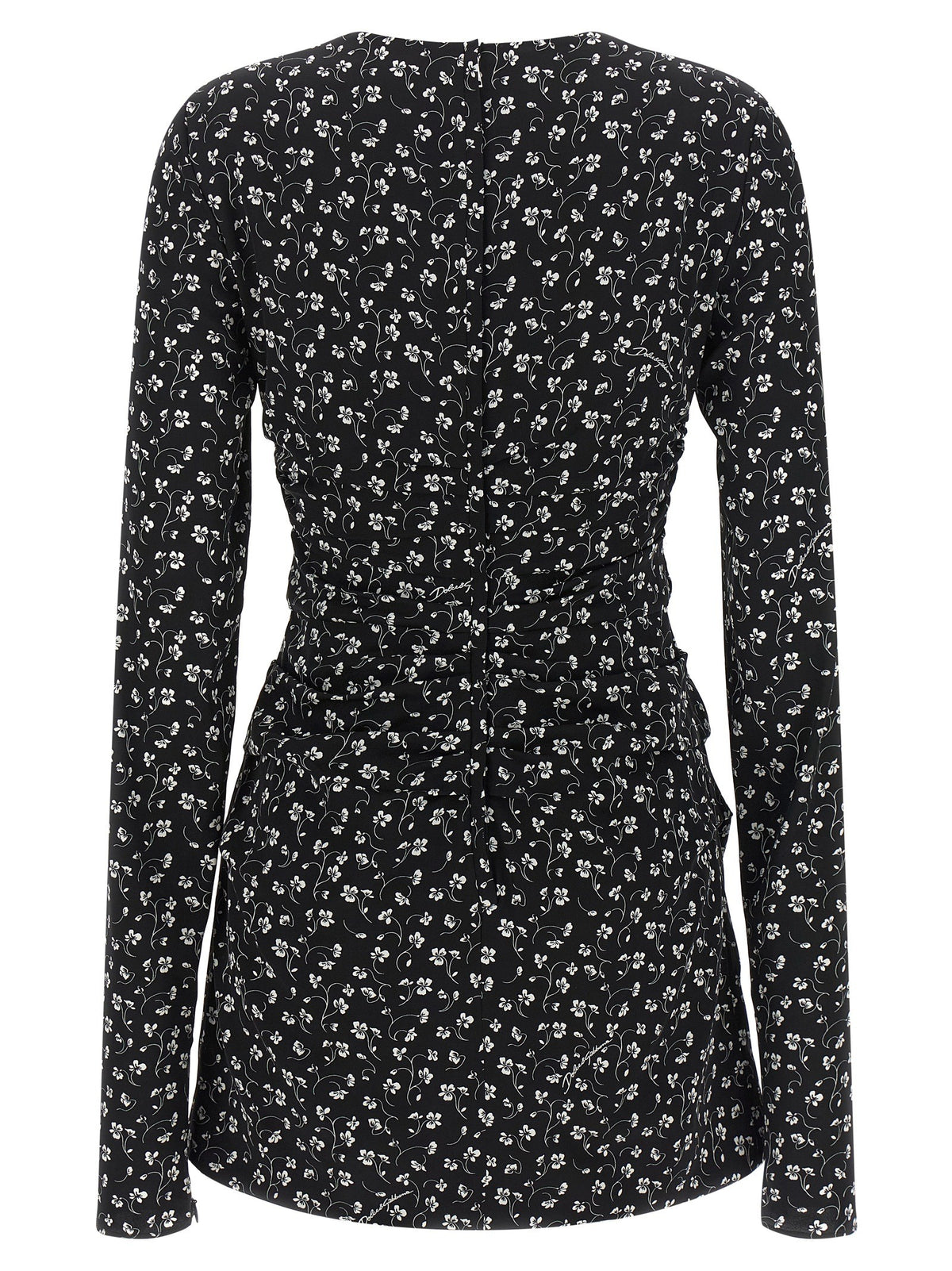 Dolce &amp; Gabbana Black Flower Dress Black