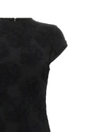 ROTATE Birger Christensen Black Flower Mesh Maxi Dress Black