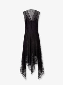 Fendi Women's Black Flowers and Berries Lace Dress Black, view 2