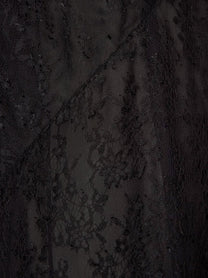 Fendi Women's Black Flowers and Berries Lace Dress Black, view 3