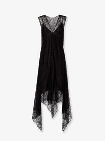 Fendi Women's Black Flowers and Berries Lace Dress Black