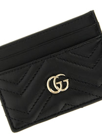 Gucci Black GG Marmont Card Holder Black