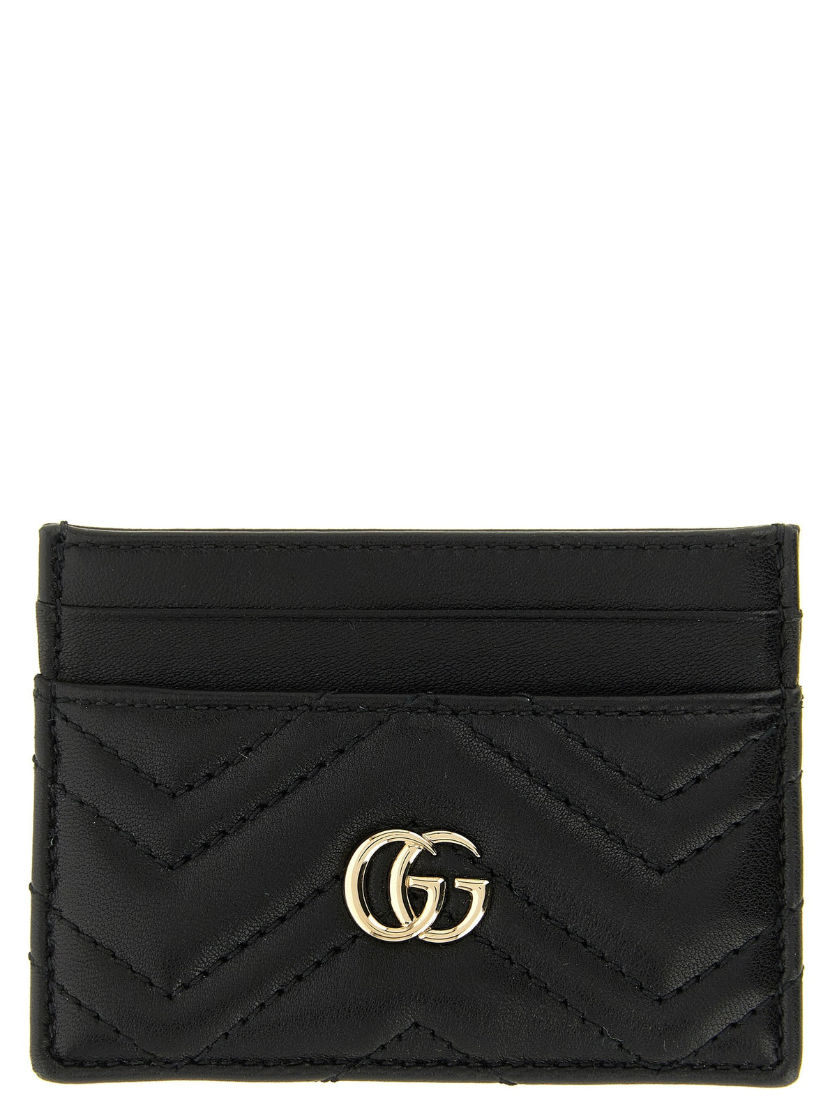 Gucci Black GG Marmont Card Holder Black