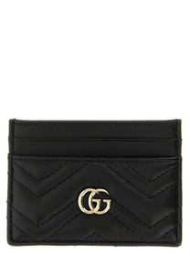 Gucci Black GG Marmont Card Holder Black