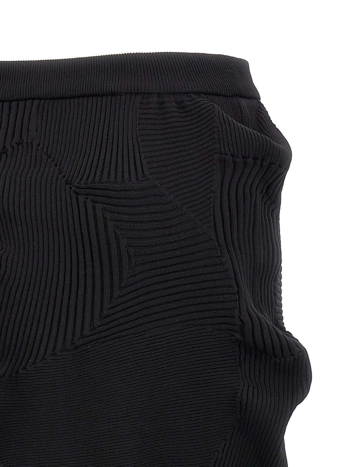 ISSEY MIYAKE Black Kone Kone Skirt Black, view 4