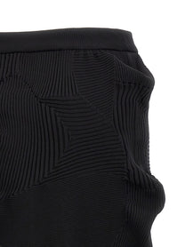 ISSEY MIYAKE Black Kone Kone Skirt Black, view 4