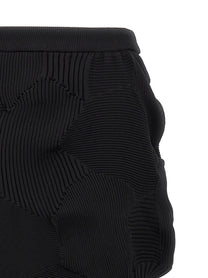 ISSEY MIYAKE Black Kone Kone Skirt Black, view 3