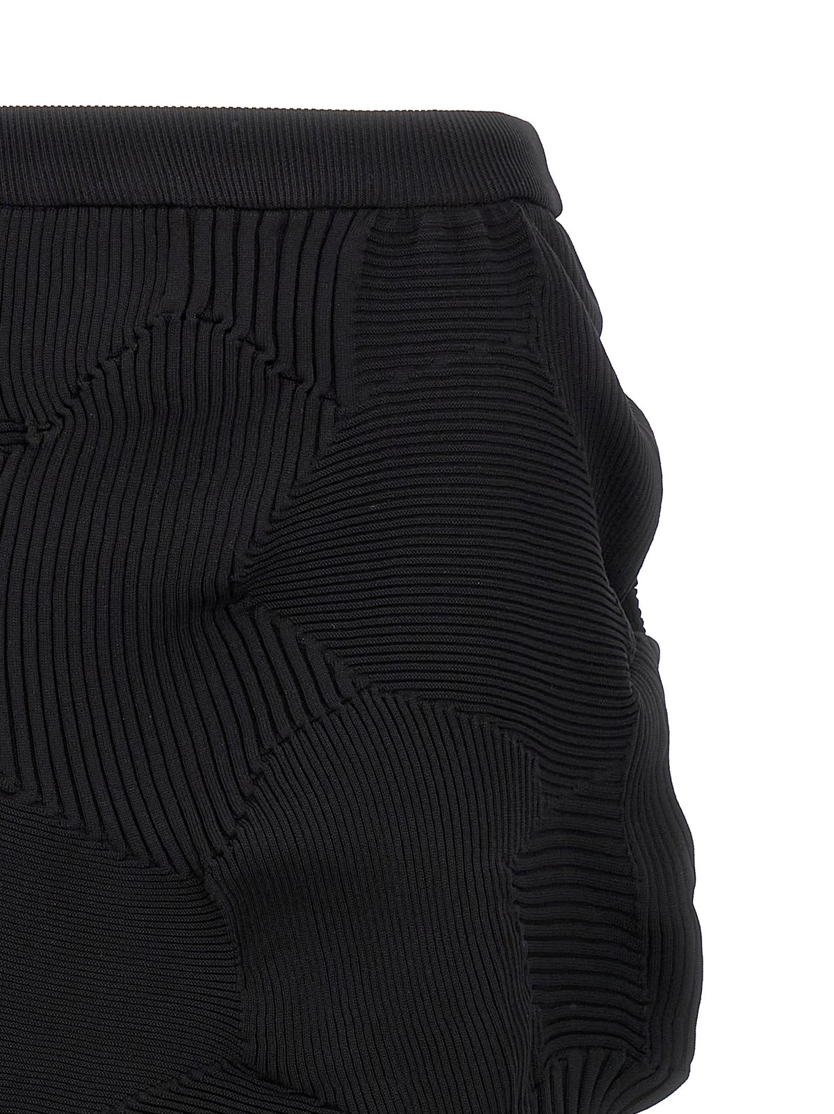 ISSEY MIYAKE Black Kone Kone Skirt Black, view 3