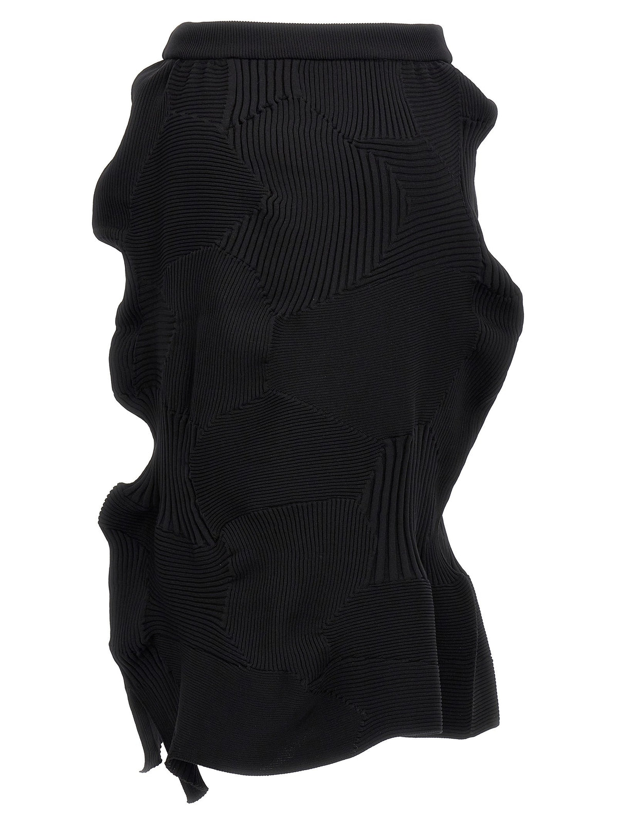 ISSEY MIYAKE Black Kone Kone Skirt Black, view 2