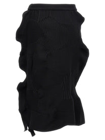 ISSEY MIYAKE Black Kone Kone Skirt Black, view 2