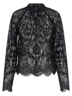 self-portrait Black Lace Blouse Black