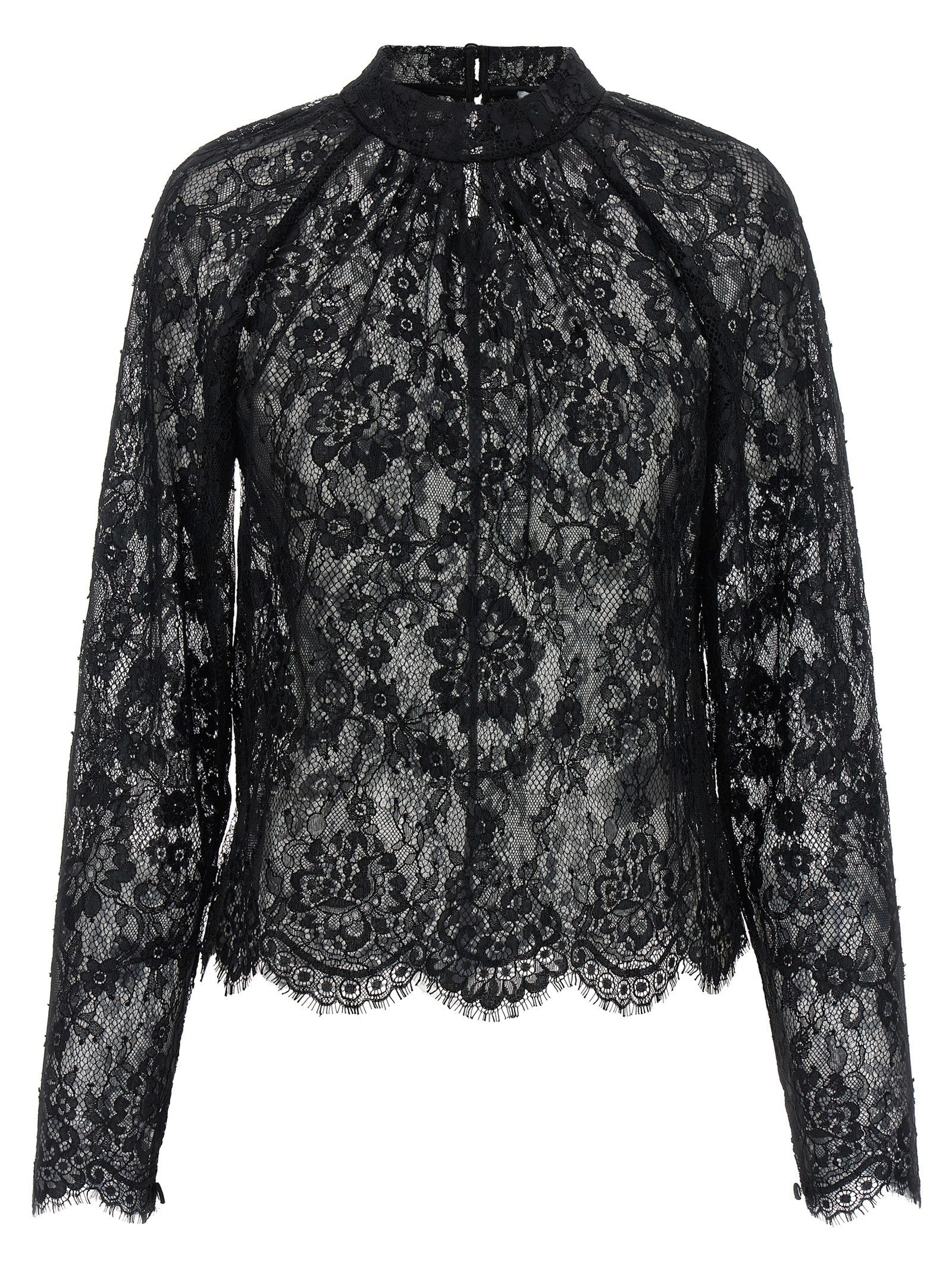 self-portrait Black Lace Blouse Black