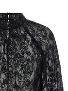 self-portrait Black Lace Blouse Black, view 3