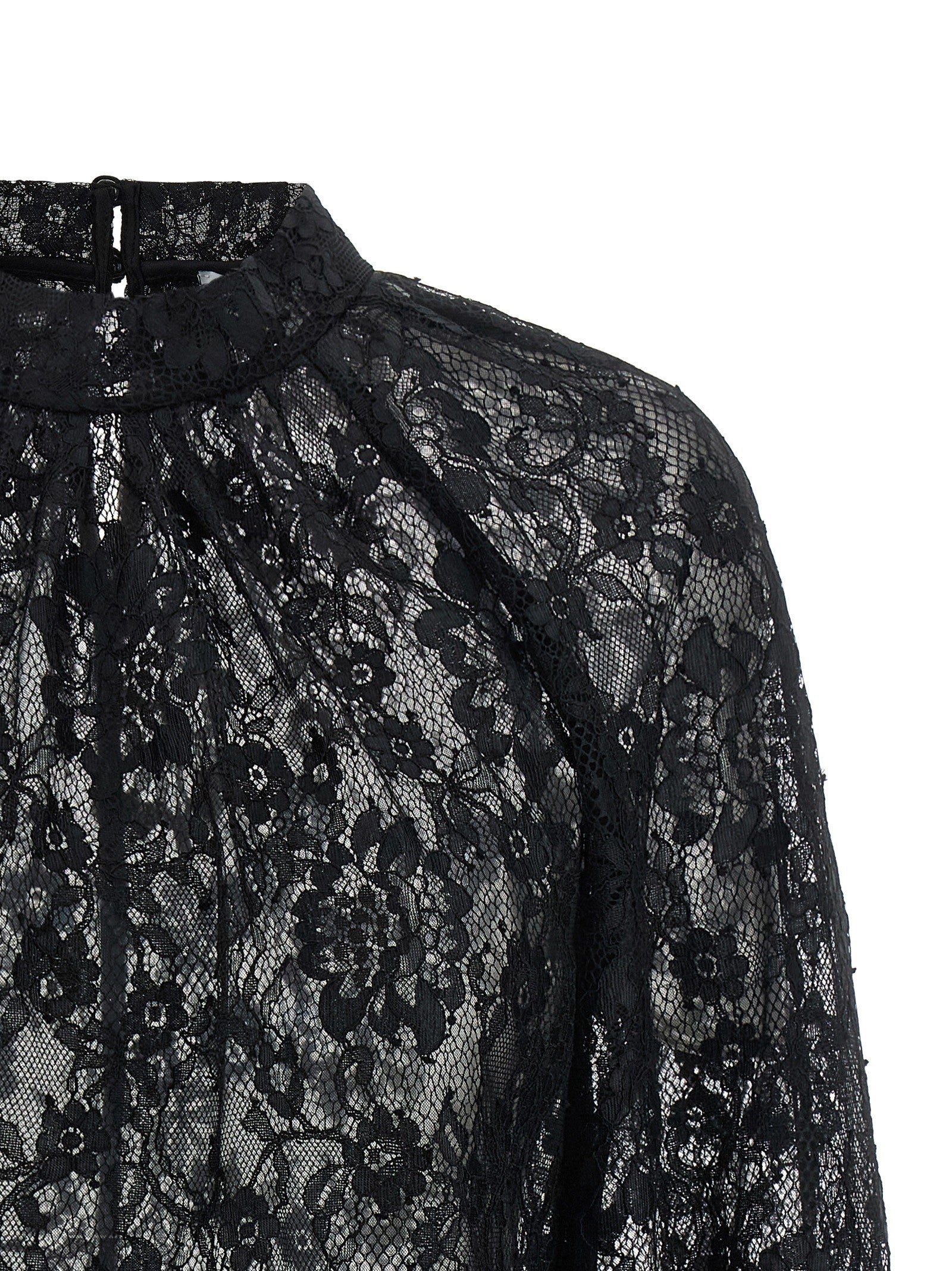self-portrait Black Lace Blouse Black