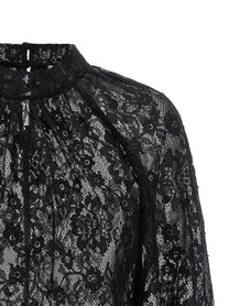self-portrait Black Lace Blouse Black
