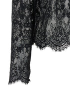 self-portrait Black Lace Blouse Black, view 4