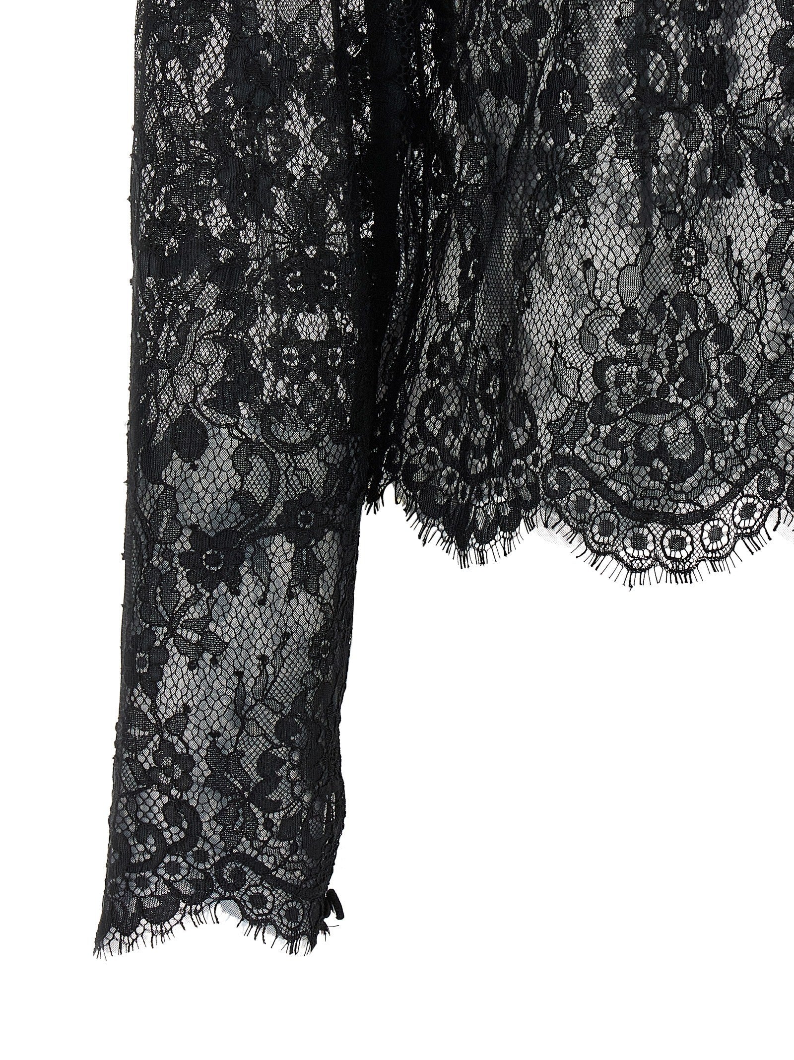 self-portrait Black Lace Blouse Black