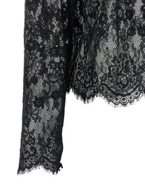 self-portrait Black Lace Blouse Black