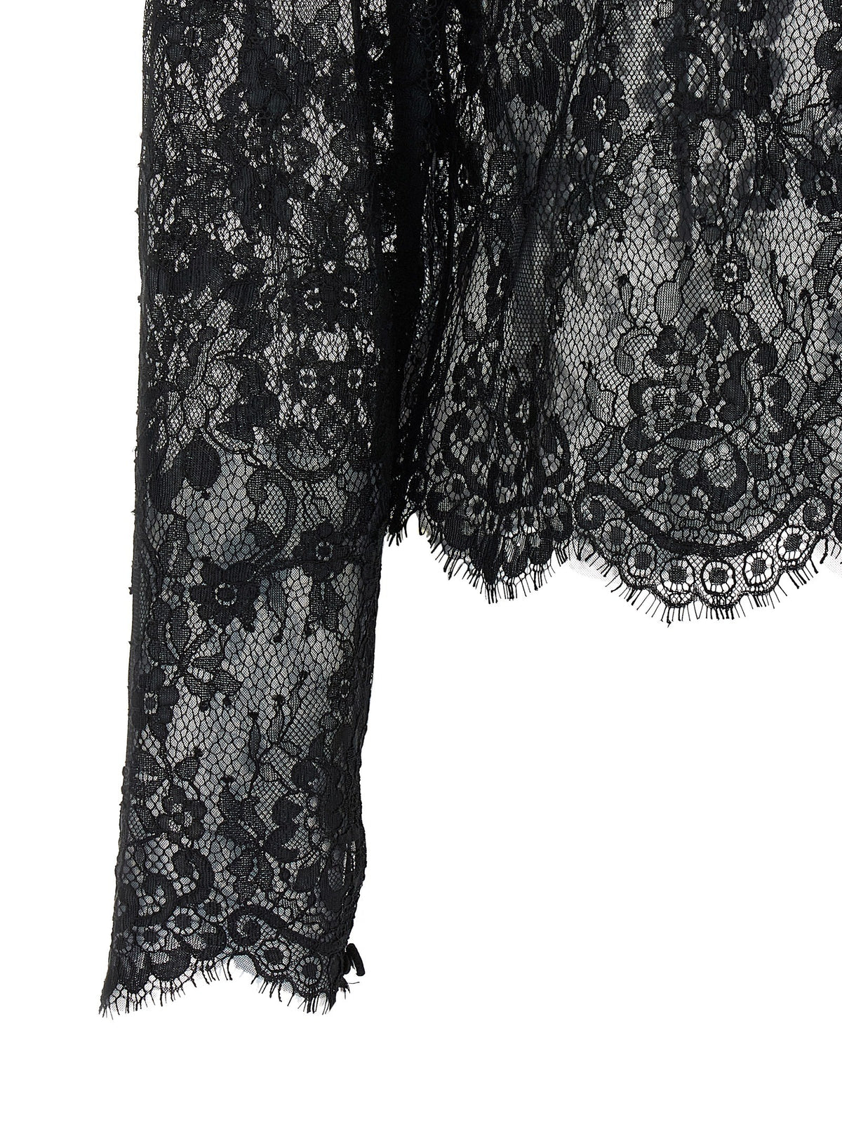 self-portrait Black Lace Blouse Black, view 4