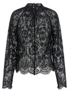 self-portrait Black Lace Blouse Black, view 2