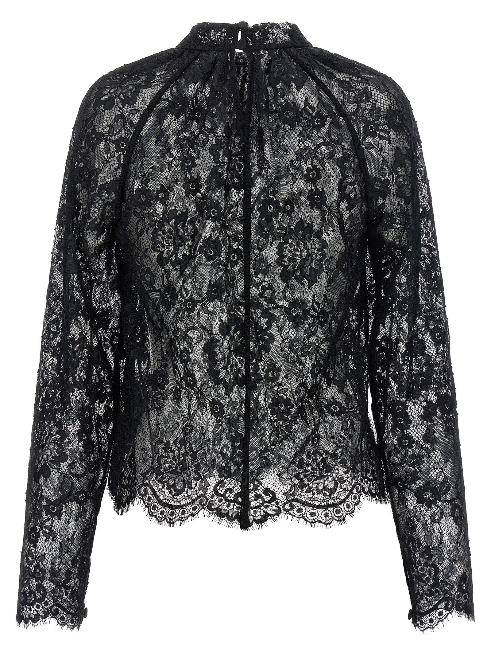 self-portrait Black Lace Blouse Black