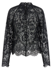 self-portrait Black Lace Blouse Black