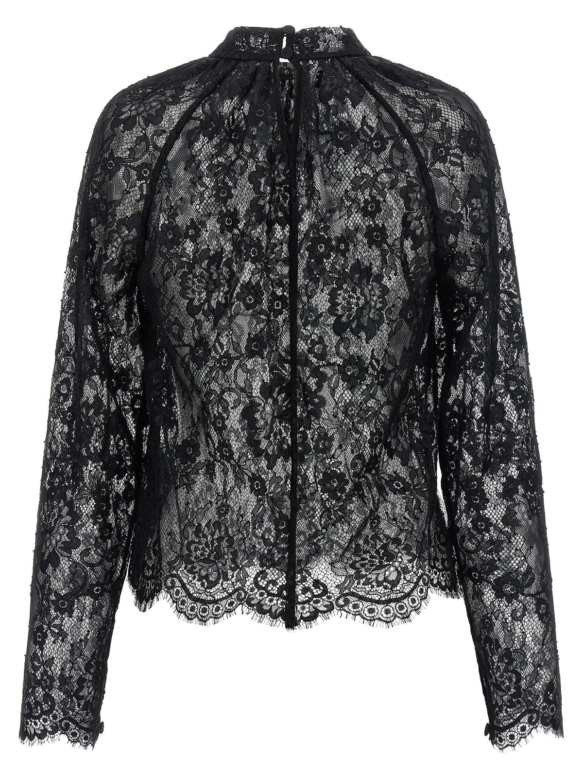 self-portrait Black Lace Blouse Black, view 2