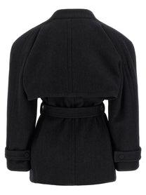 JACQUEMUS Black Le Caban Boléro Coat Black