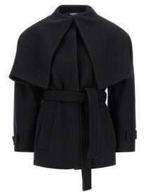 JACQUEMUS Black Le Caban Boléro Coat Black