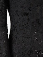 Fendi Women's Black Macramé Lace Dress Black, view 3