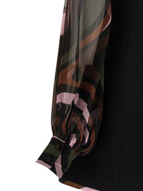 Emilio Pucci Black Marmo Cady Dress Black, view 4