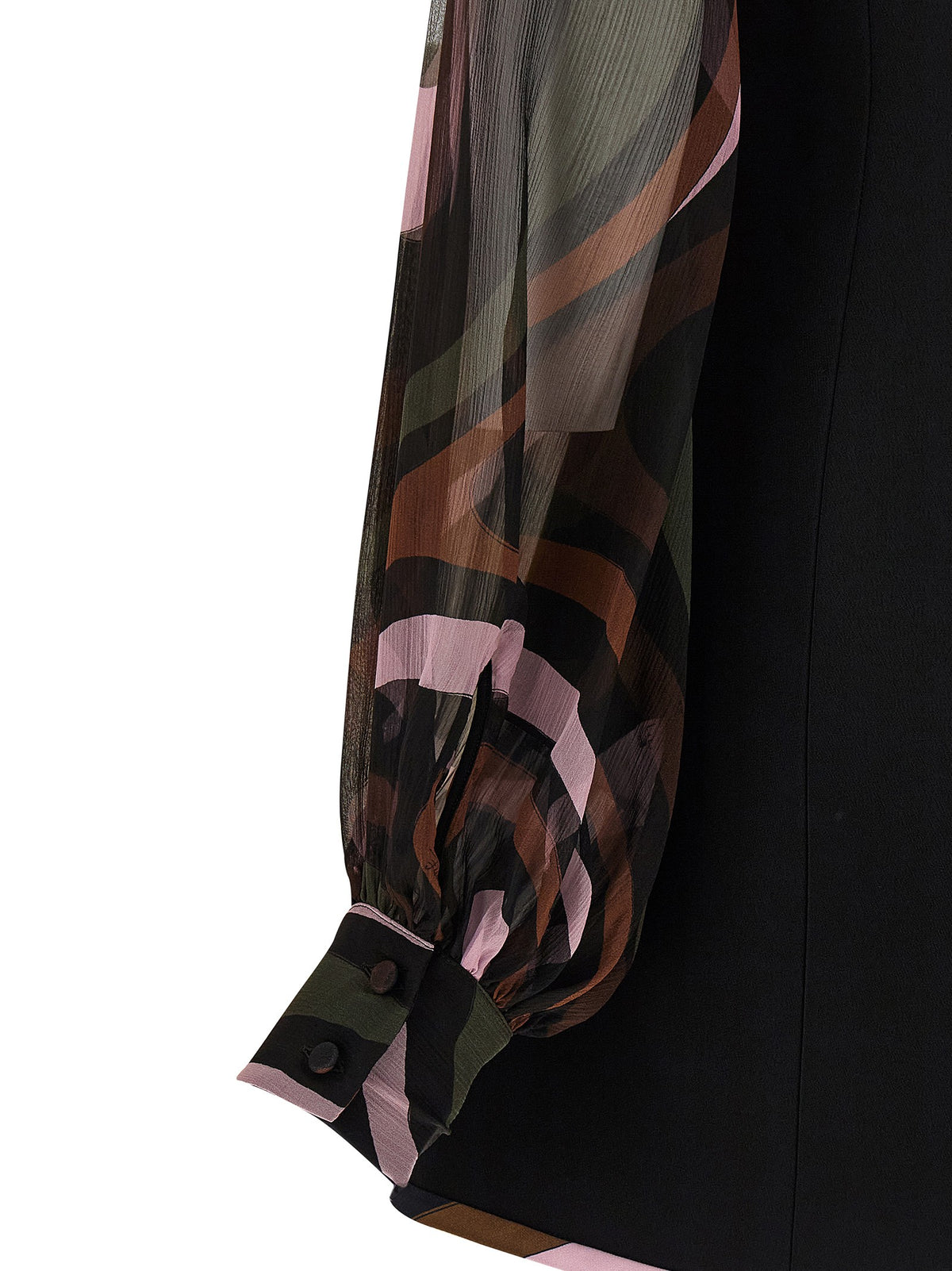 Emilio Pucci Black Marmo Cady Dress Black, view 4