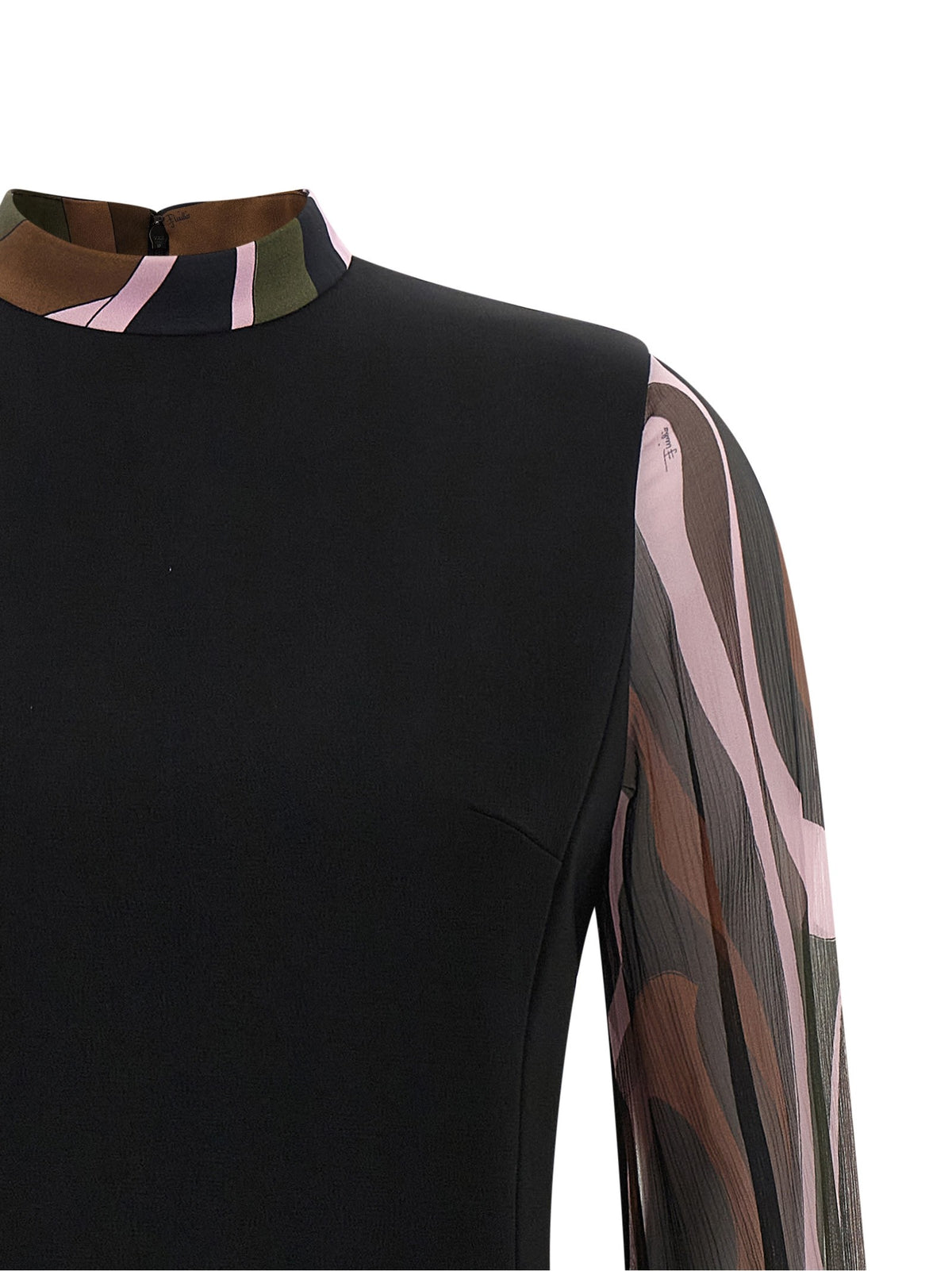 Emilio Pucci Black Marmo Cady Dress Black, view 3