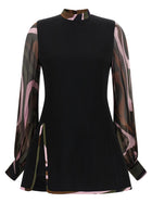Emilio Pucci Black Marmo Cady Dress Black
