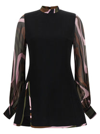 Emilio Pucci Black Marmo Cady Dress Black