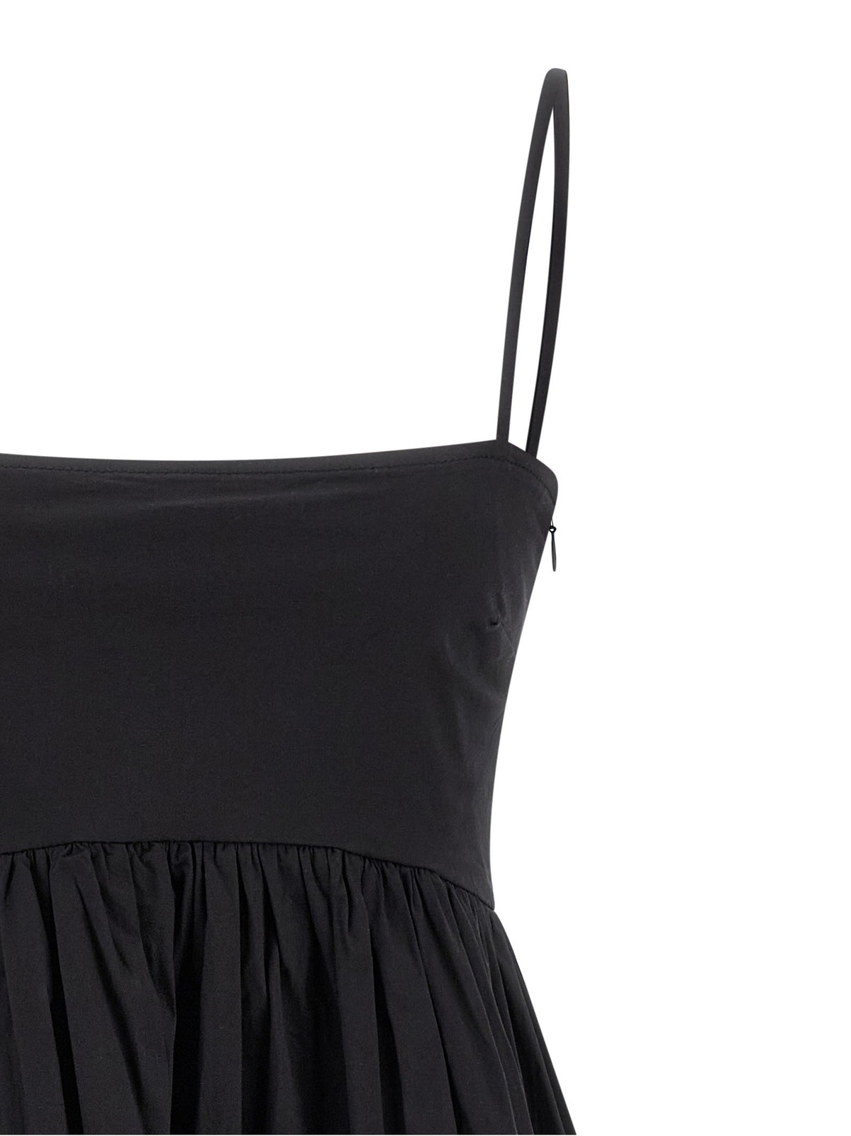 Ganni Black Mini Frill Dress Black, view 3
