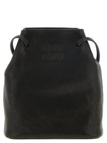 Miu Miu Black Mini Nappa Leather Crossbody Bag Black