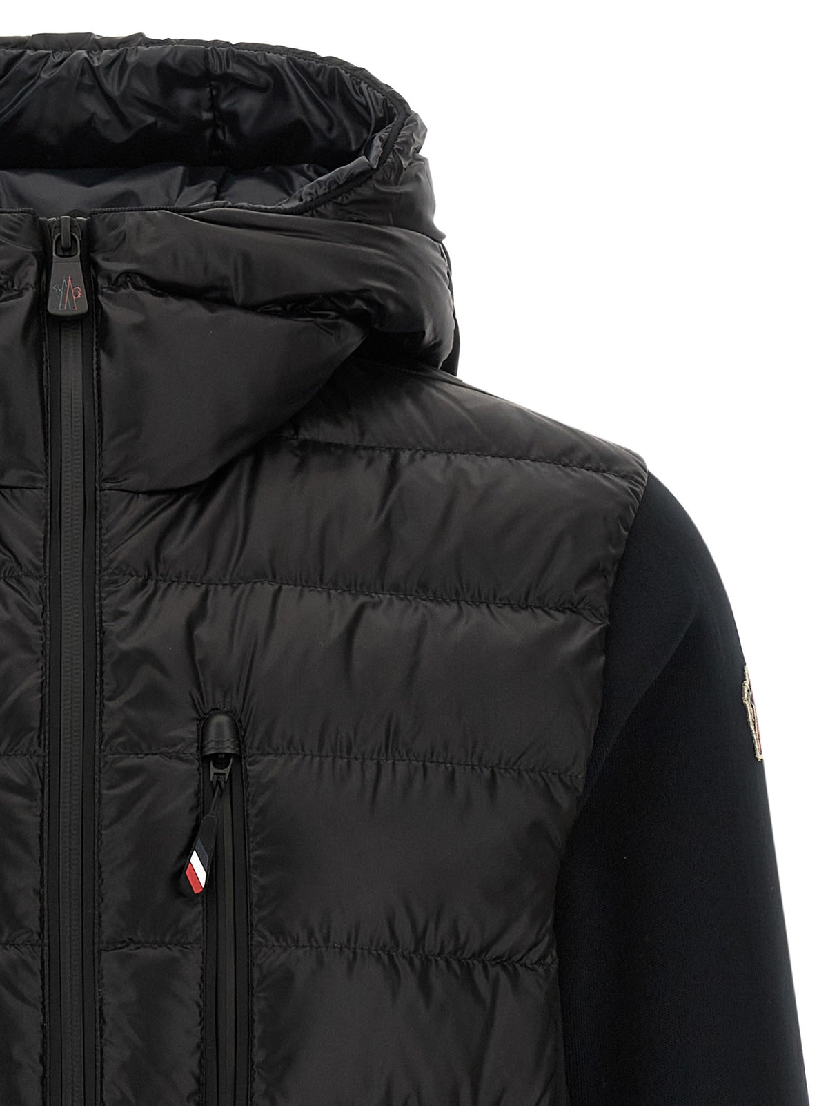 Moncler Grenoble Black Padded Hoodie Black, view 3