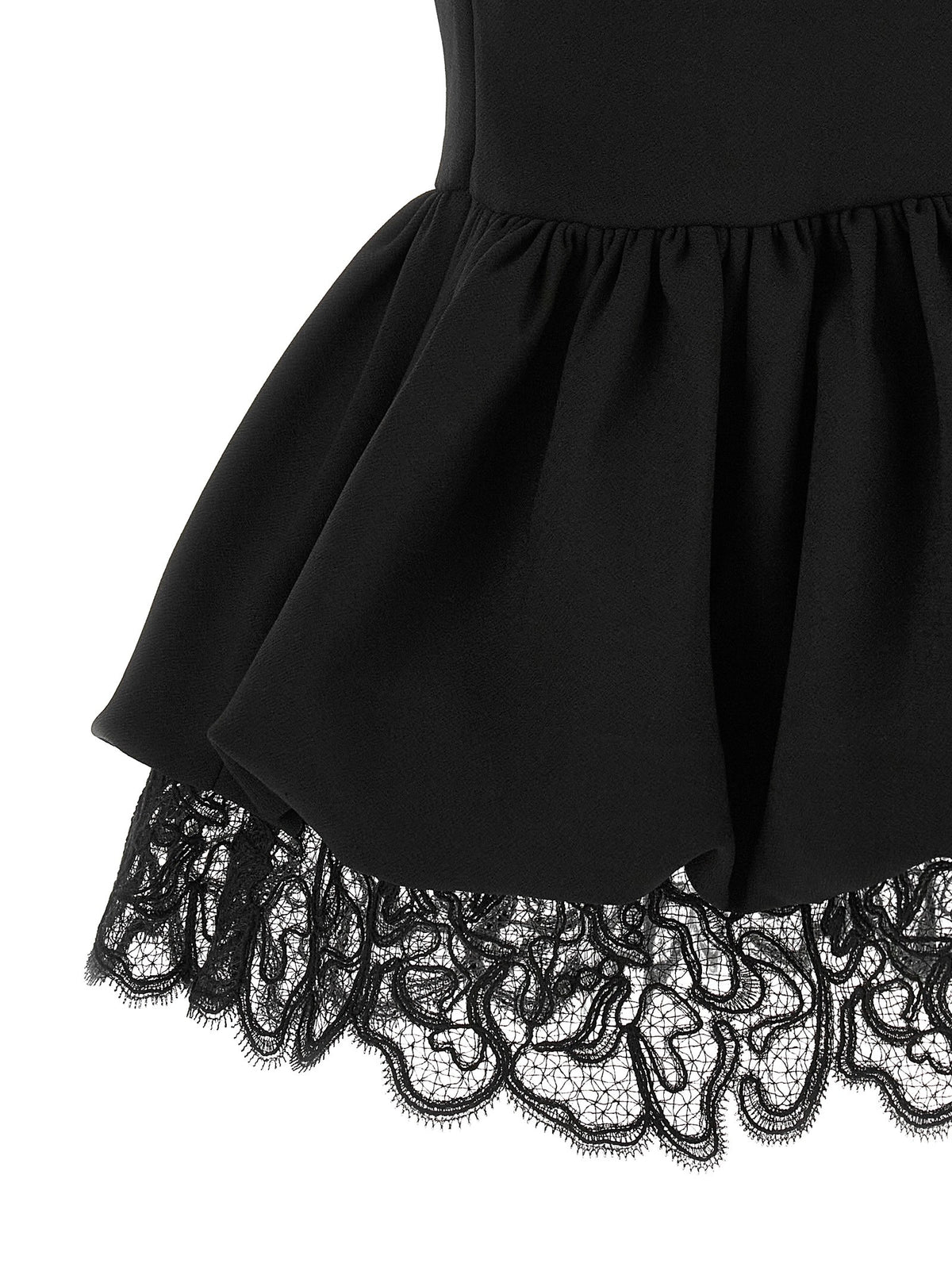 ROTATE Birger Christensen Black Peplum Top Black