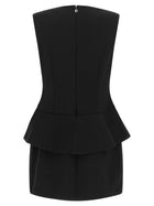 ROTATE Birger Christensen Black Pink Dress Black