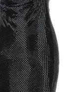 self-portrait Black Rhinestone Draped Maxi Dress Black, view 4