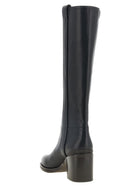 Brunello Cucinelli Black Riding Leather Boots Black
