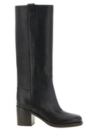Brunello Cucinelli Black Riding Leather Boots Black