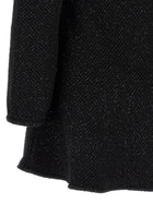 self-portrait Black Sequin Knit Mini Dress Black, view 4