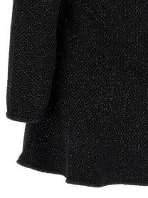 self-portrait Black Sequin Knit Mini Dress Black